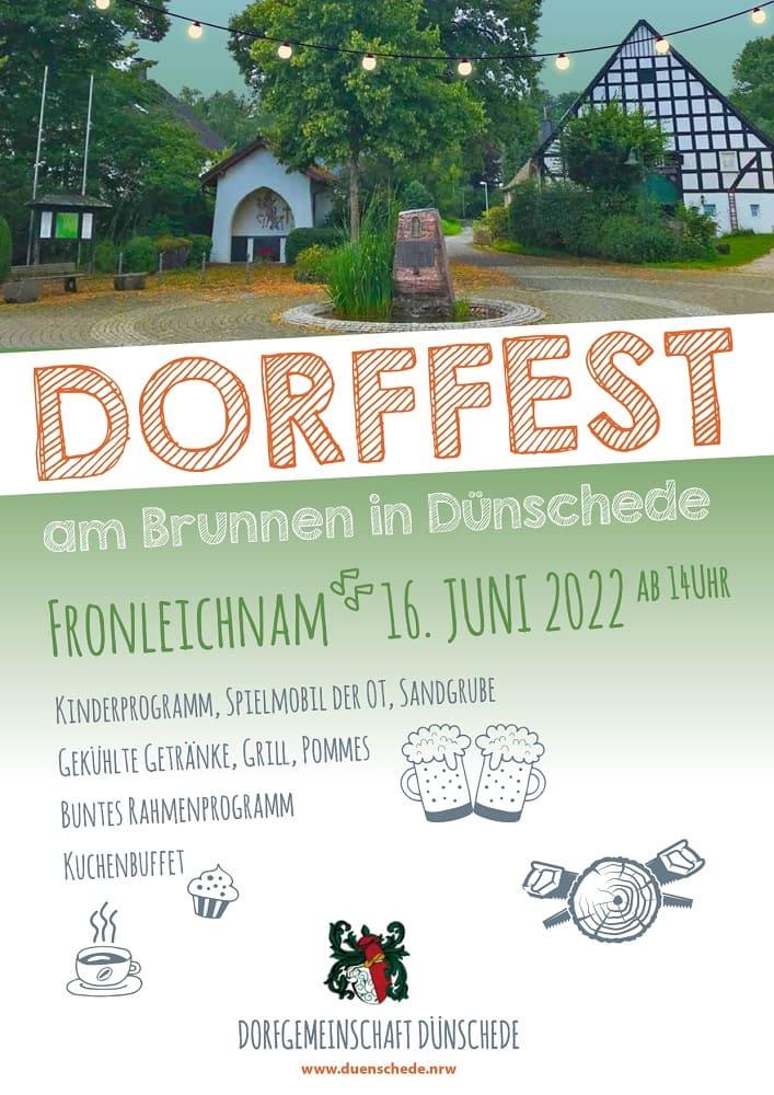 Plakat Dorffest Duenschede 2022