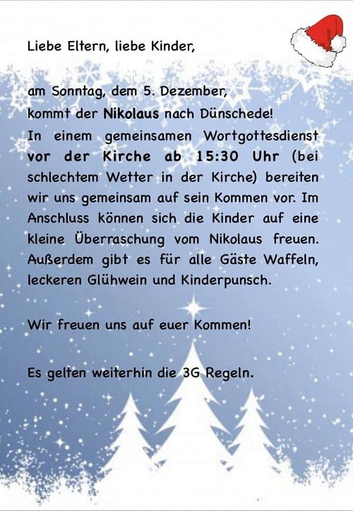 der nikolaus kommt 2021